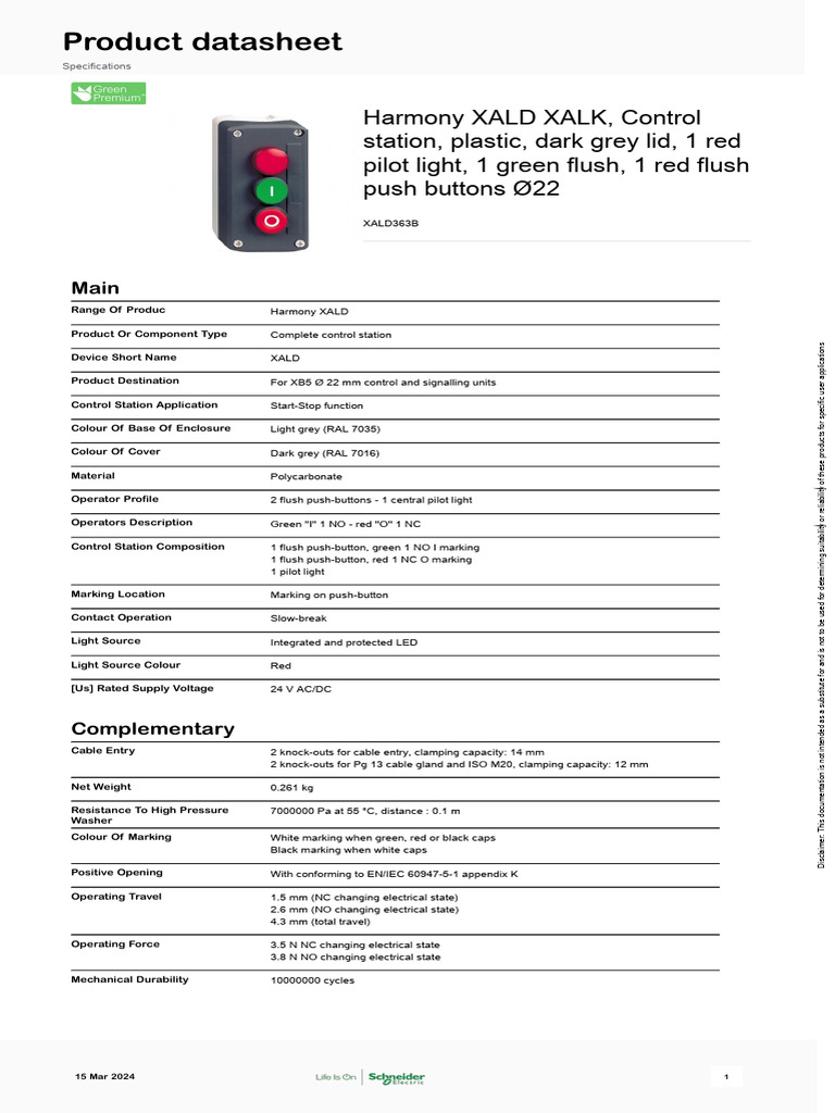 Schneider Electric Harmony-XALD-XALK XALD363B | PDF | Fuse (Electrical ...