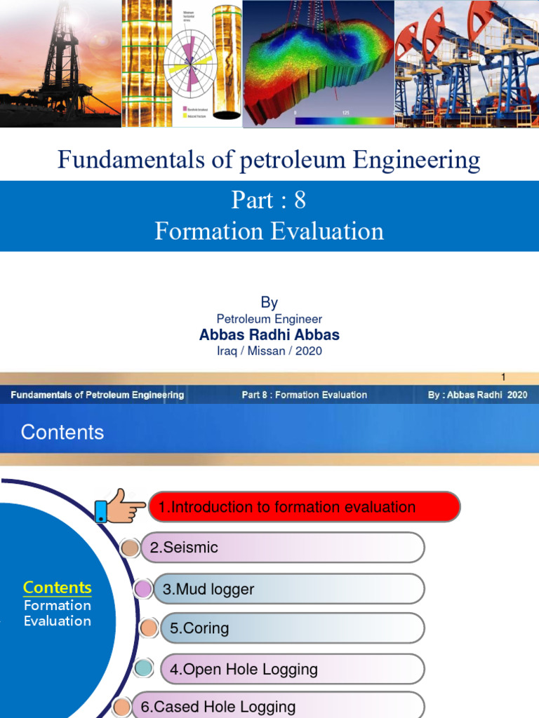 Formation Evaluation in Petroleum Engineering | PDF | Petroleum ...