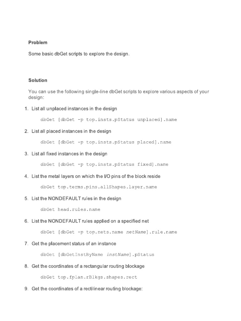 DB Get Commands | PDF