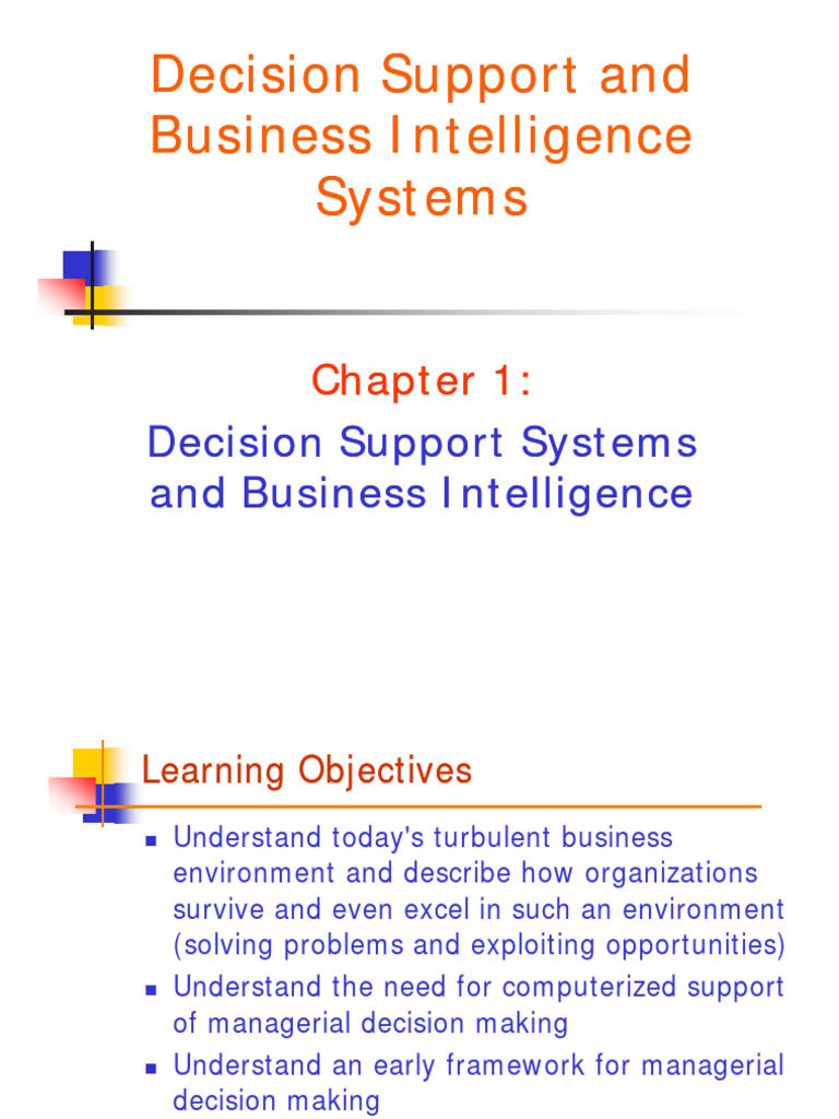Turban Ch01 | PDF | Business Intelligence | Decision Support System