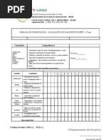 Grelha de Observação Teste Dagnóstico 6º Ano Evt