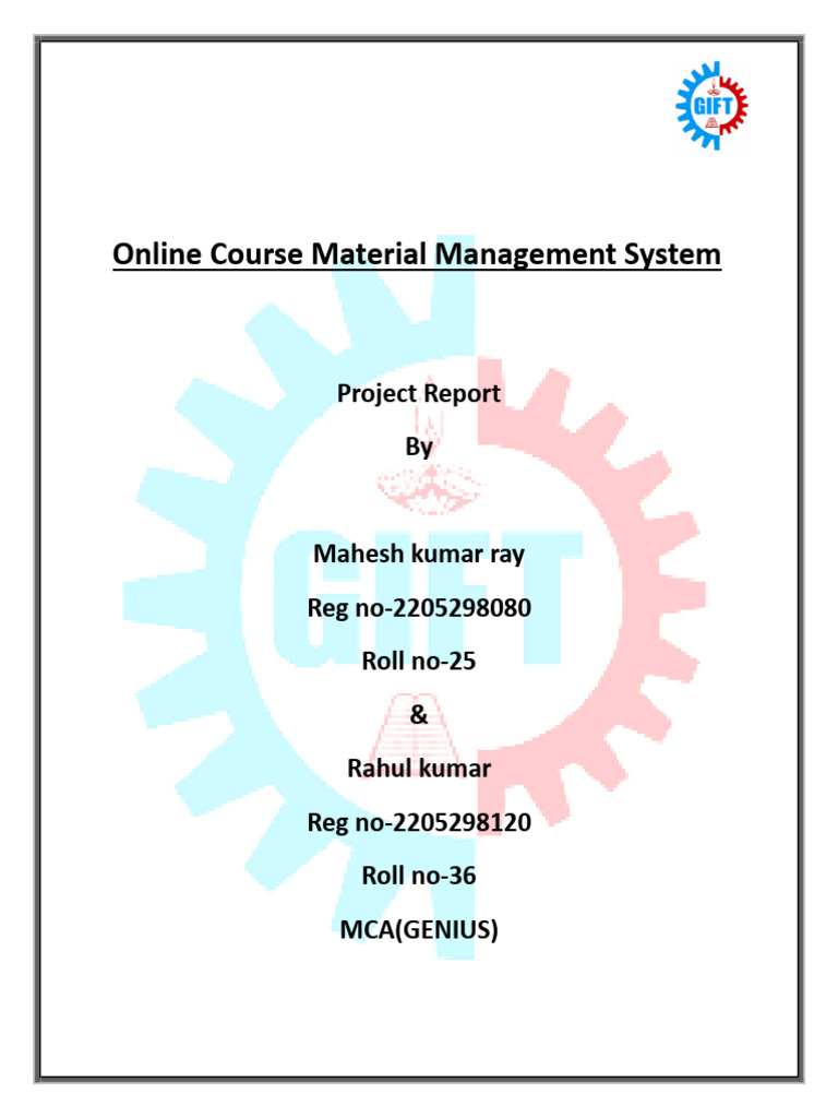 Online Course Material Management System | PDF | Use Case | Conceptual ...