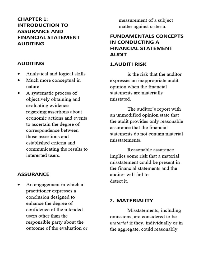 Assurance principle ch 1 4 download free pdf audit auditor s report