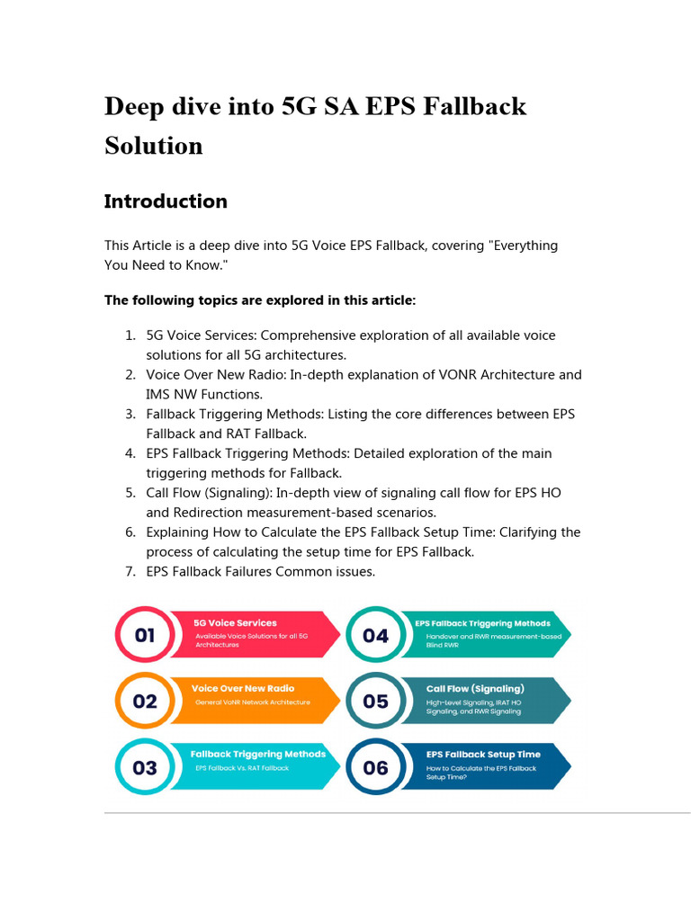 Deep Dive Into 5G SA EPS Fallback Solution | PDF | Ip Multimedia ...