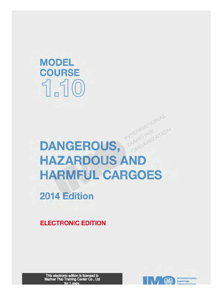 1.10 Gangerous Hazardous and Hamful Cargoes (HAZMAT) - Compressed | PDF