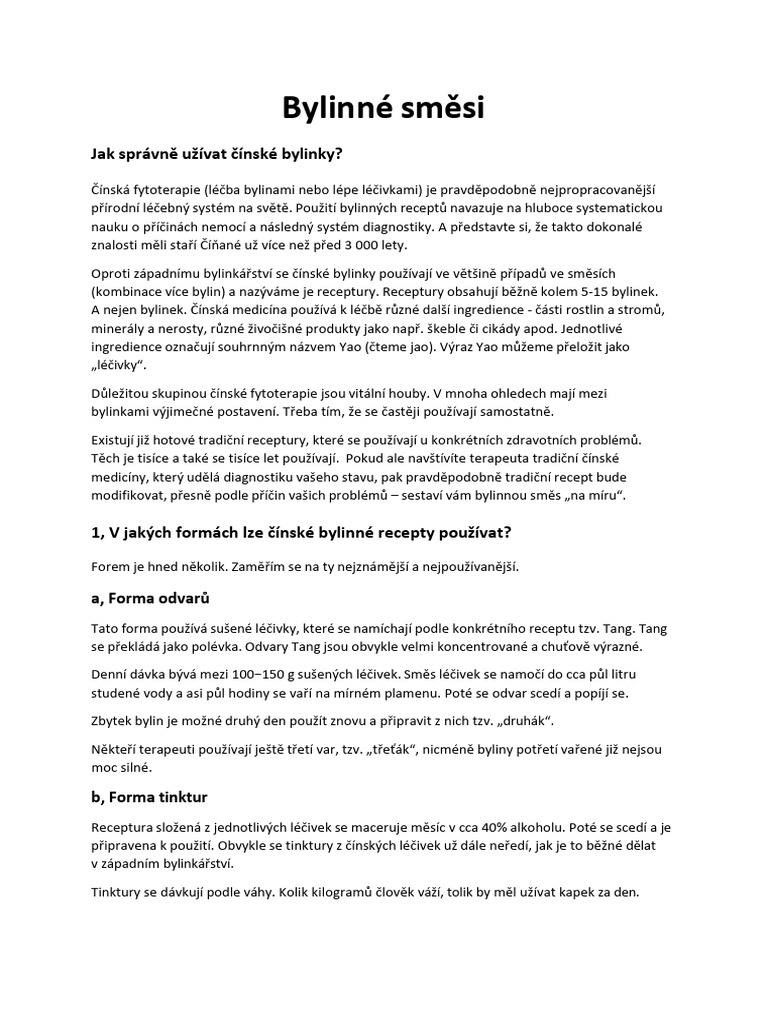 Bylinne Smesi - Studijni Material Upravene | PDF