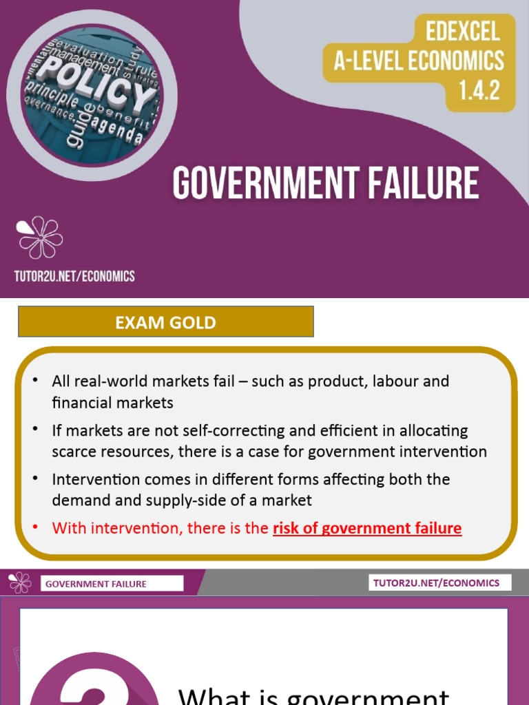 1 4 2 Government Failure | PDF | Economics | Policy