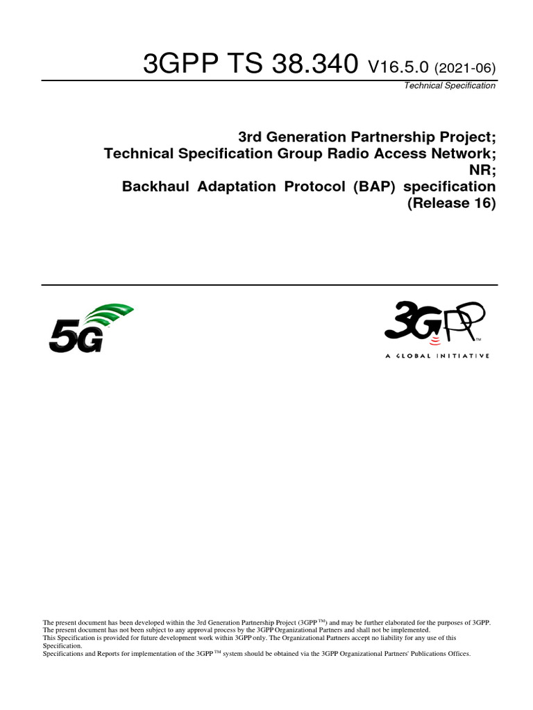 38340-g50 Backhaul Adaptation Protocol (BAP) Specification | PDF ...