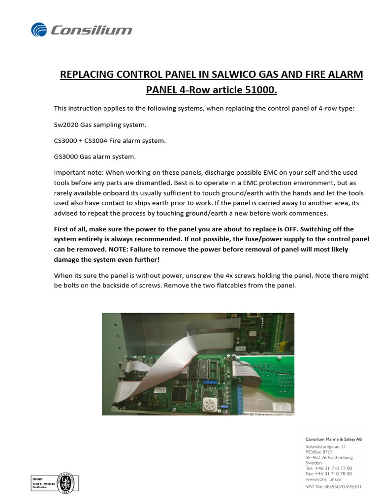 Replace Salwico Control Panel Guide | PDF | Screw | Manufactured Goods