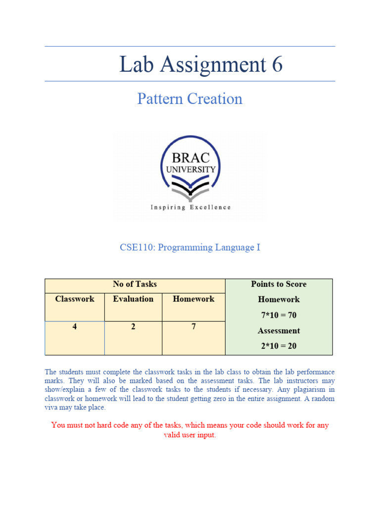Assignment 6 - Pattern Creation | PDF | Length | Triangle