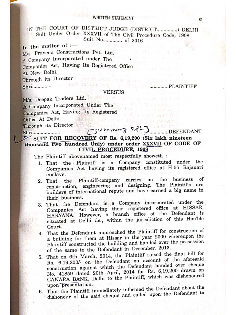 1 5 O37 Summary Suit Pdf