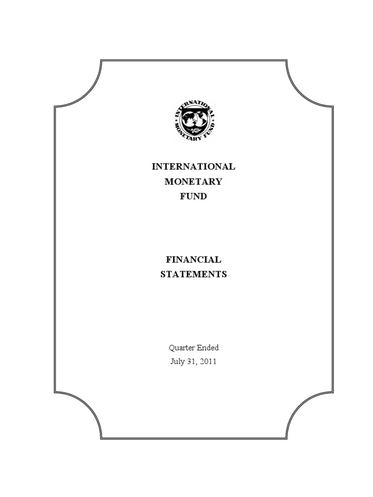 IMF Financial Statements Q3 2011 | PDF | Special Drawing Rights | Interest