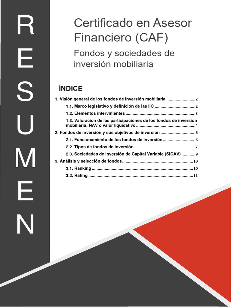 Fondos de Inversión Mobiliaria: Guía Completa | PDF | Fondo de ...