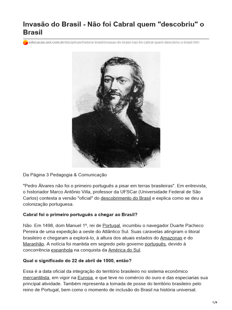 N o foi cabral quem descobriu o brasil pdf brasil portugal