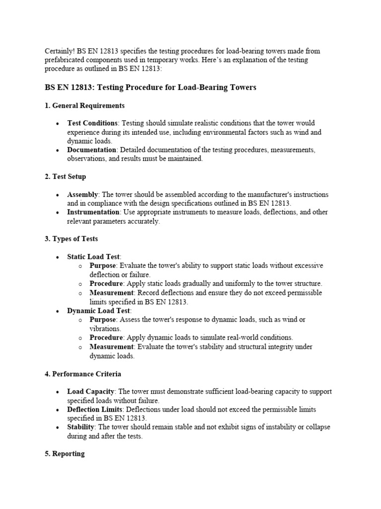 12813, Testing Procedure | PDF | Structural Load | Structural Engineering