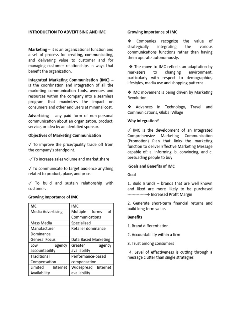 Introduction To Advertising And Imc Pdf Market Segmentation