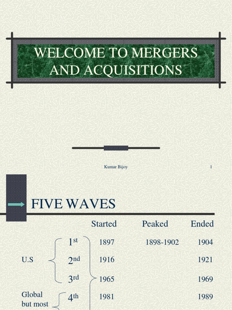Mergers and Acquisitions Overview | PDF | Mergers And Acquisitions ...