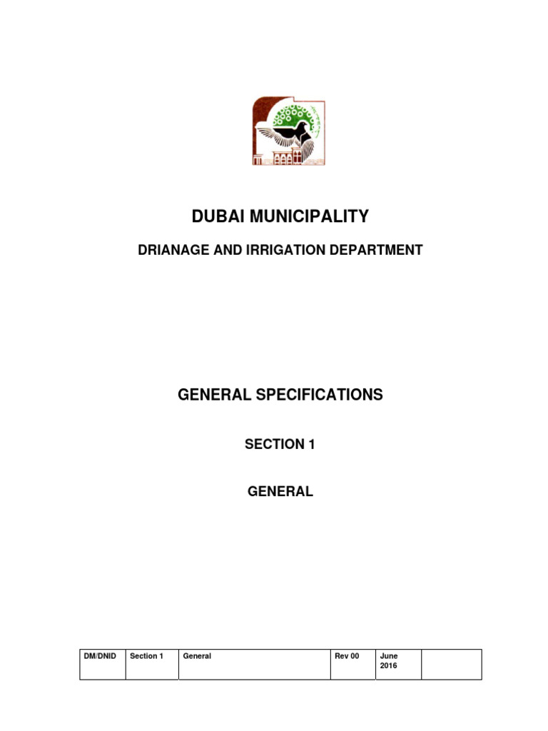 Dubai Municipality Civil Works Specs | PDF | Specification (Technical ...