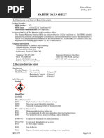 Drew Oxygen Bottle MSDS | PDF | Oxygen | Toxicity