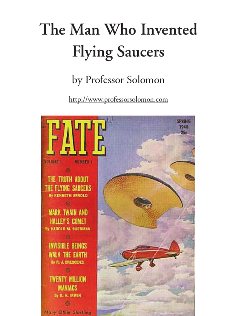 The Man Who Invented Flying Saucers Ufology Speculative Fiction
