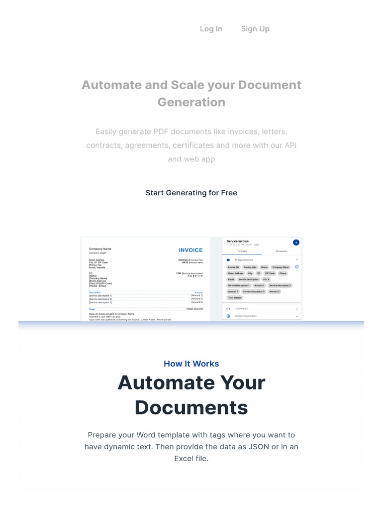 PDF Generation API - Automated Document Generation - DocuGenerate | PDF