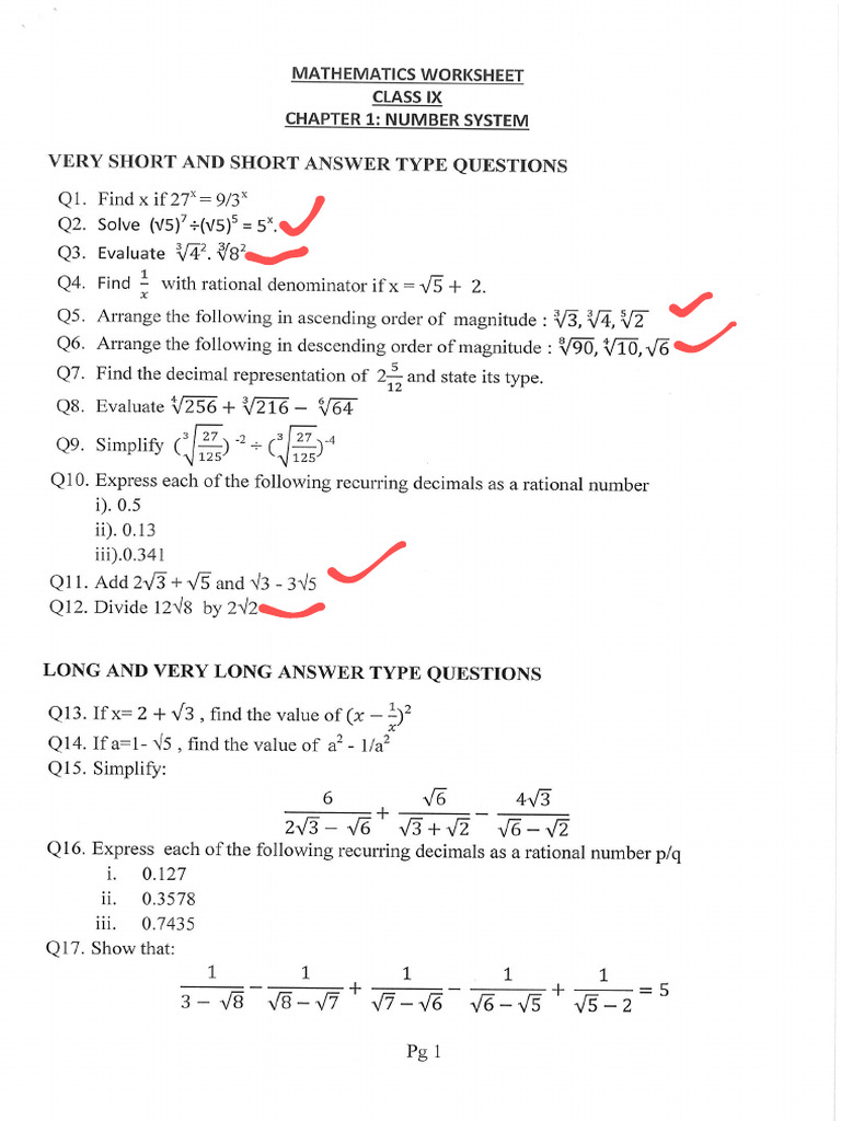 Class9 ch 1 number systems 2k24 pdf