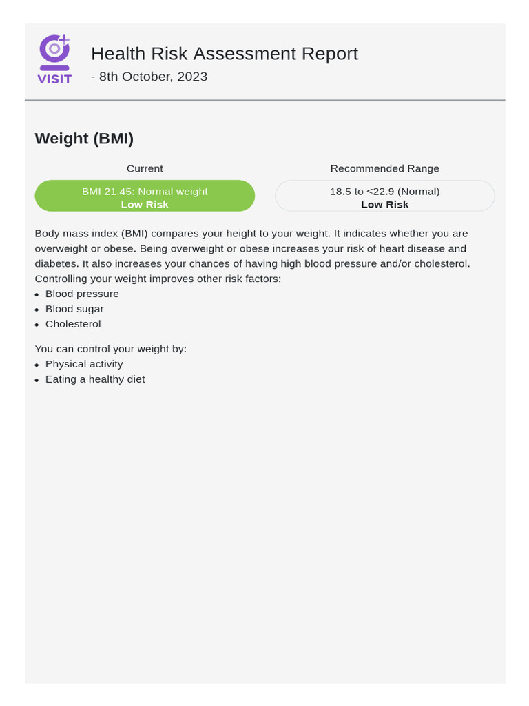 Generate | PDF | Body Mass Index | Human Body