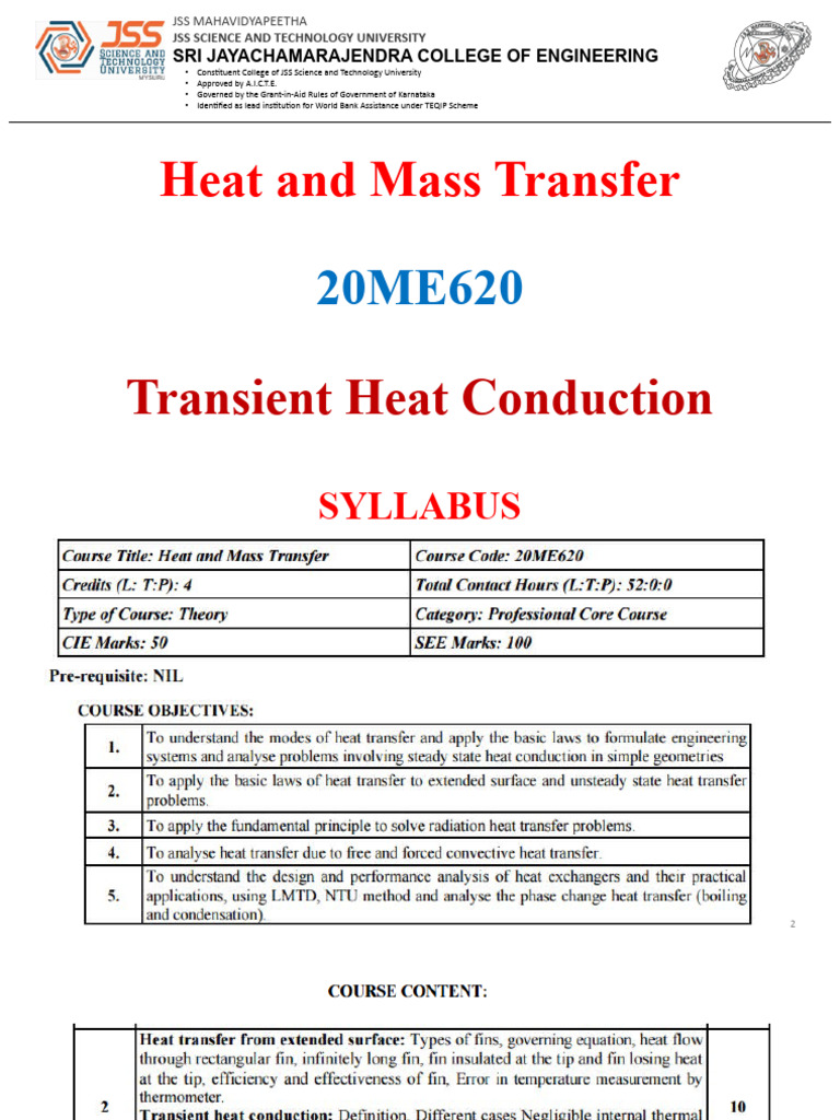 Unit 2 Transisent Heat Tranfer | PDF | Thermal Conduction | Heat Transfer