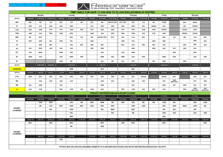 SB Time Table 2023-24 - 17-Jun-2024 | PDF