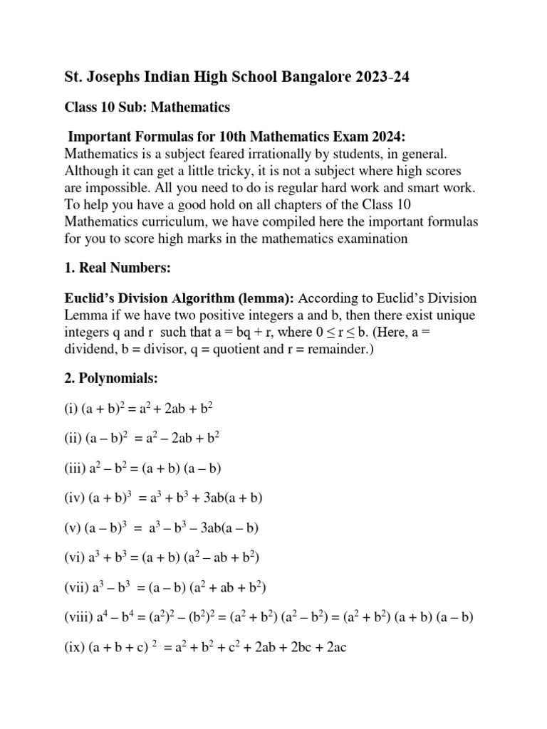 Class 10 mathematics activity pdf quadratic equation equations