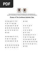 Pirates of The Caribbean Kalimba Tabs
