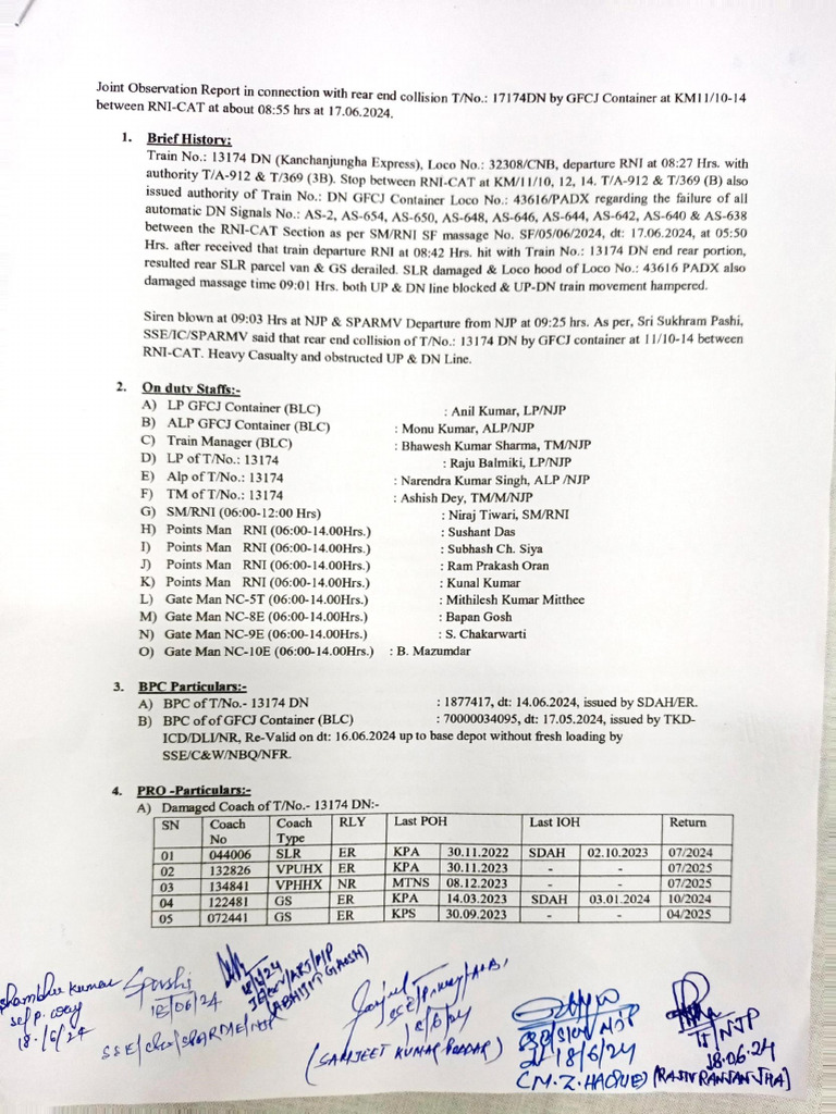 Joint Report Accident of NFR | PDF | Wheeled Vehicles | Transportation ...