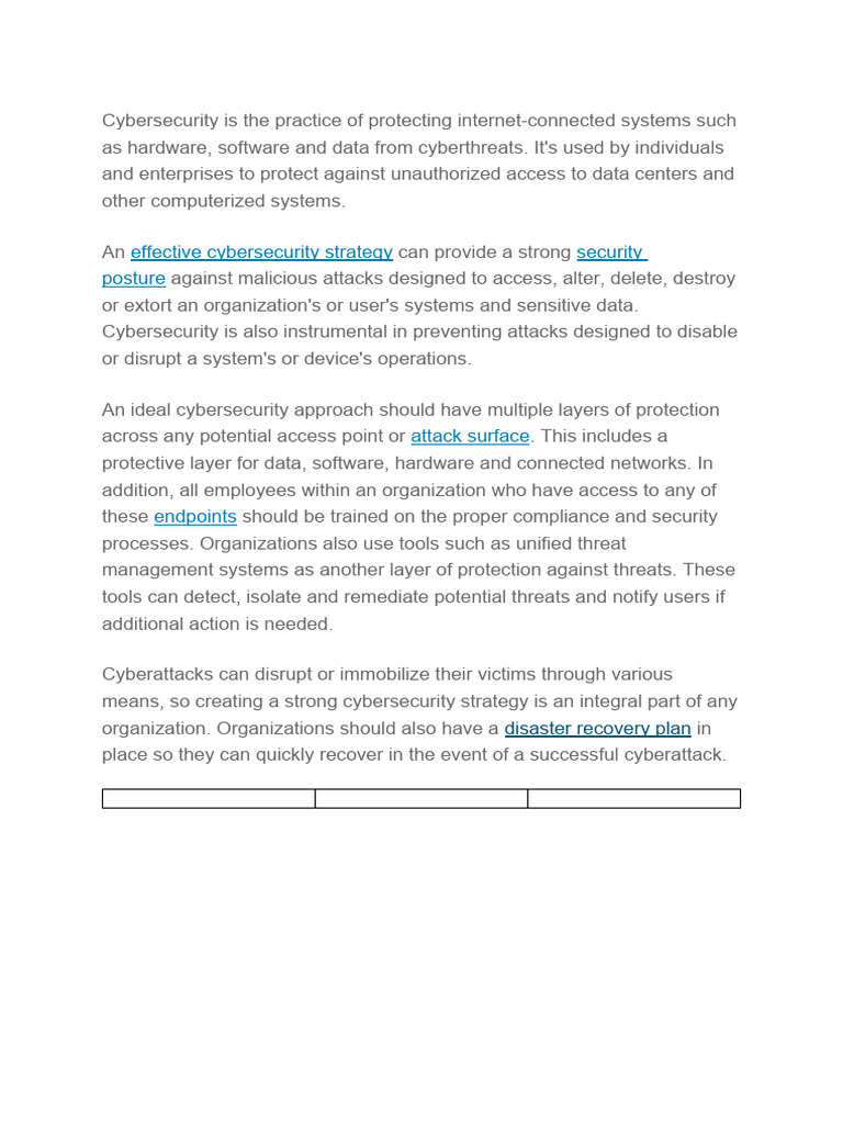Essential Cybersecurity Strategies Explained | PDF