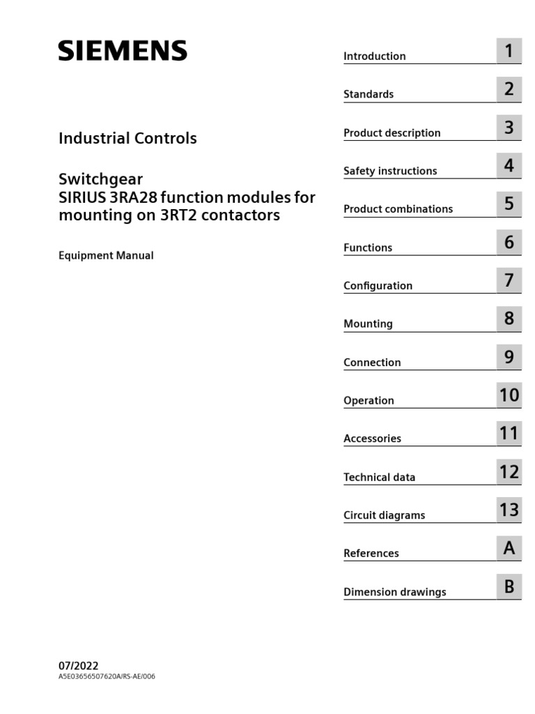 Manual SIRIUS Function Module 3RA28 en-US | PDF | Relay | Power Supply