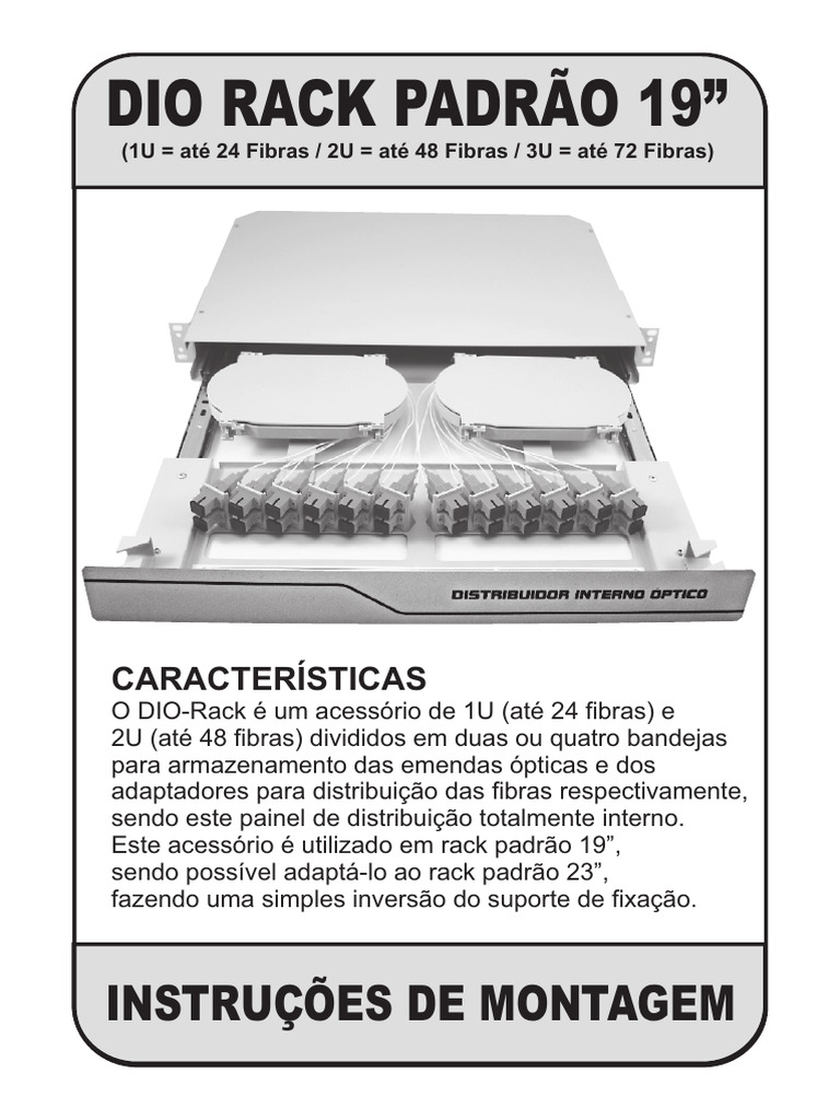 Instruções de Montagem do DIO-Rack | PDF