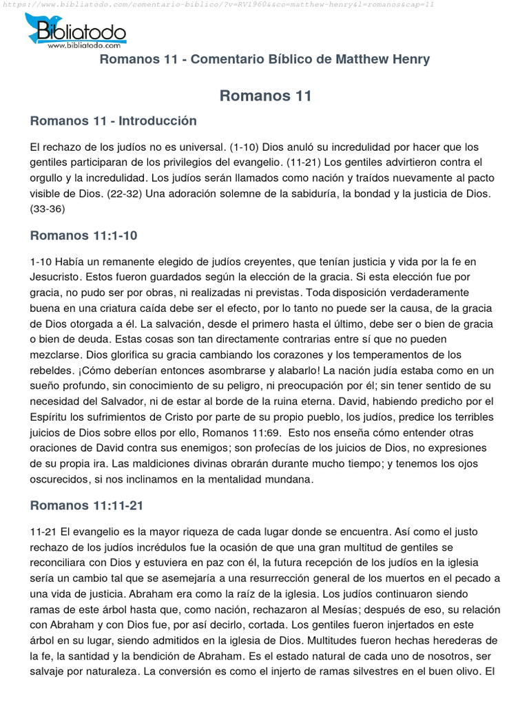 romanos 11 estudio biblico