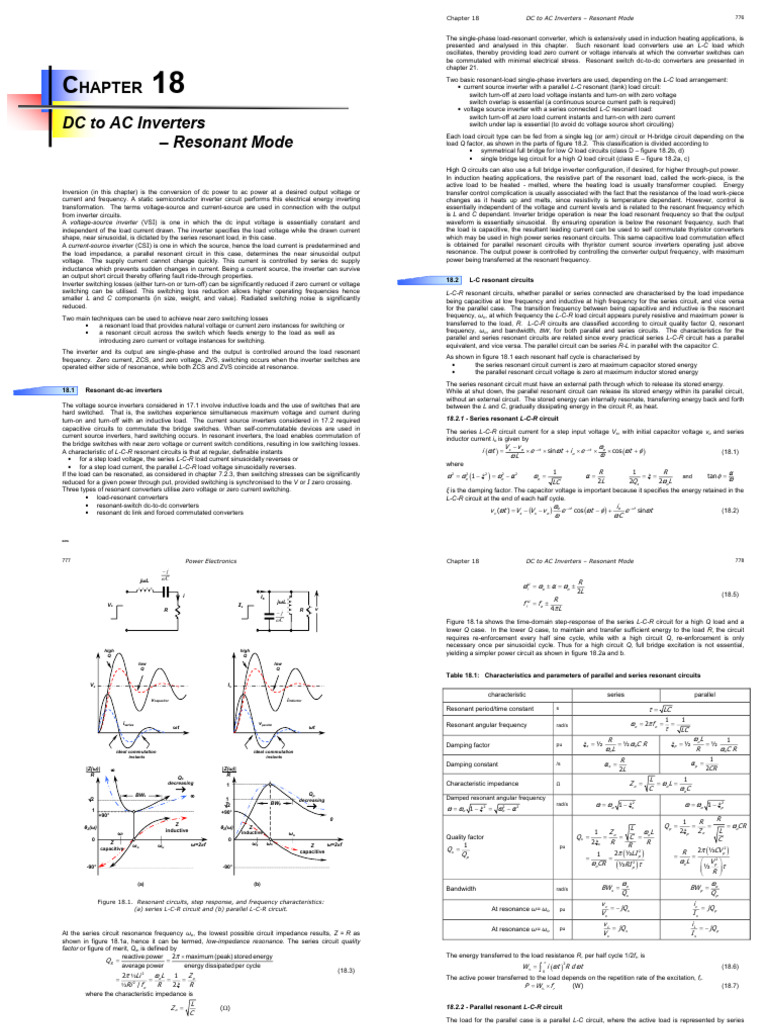 Resonant Mode DC to AC Inverters | PDF | Power Inverter | Resonance