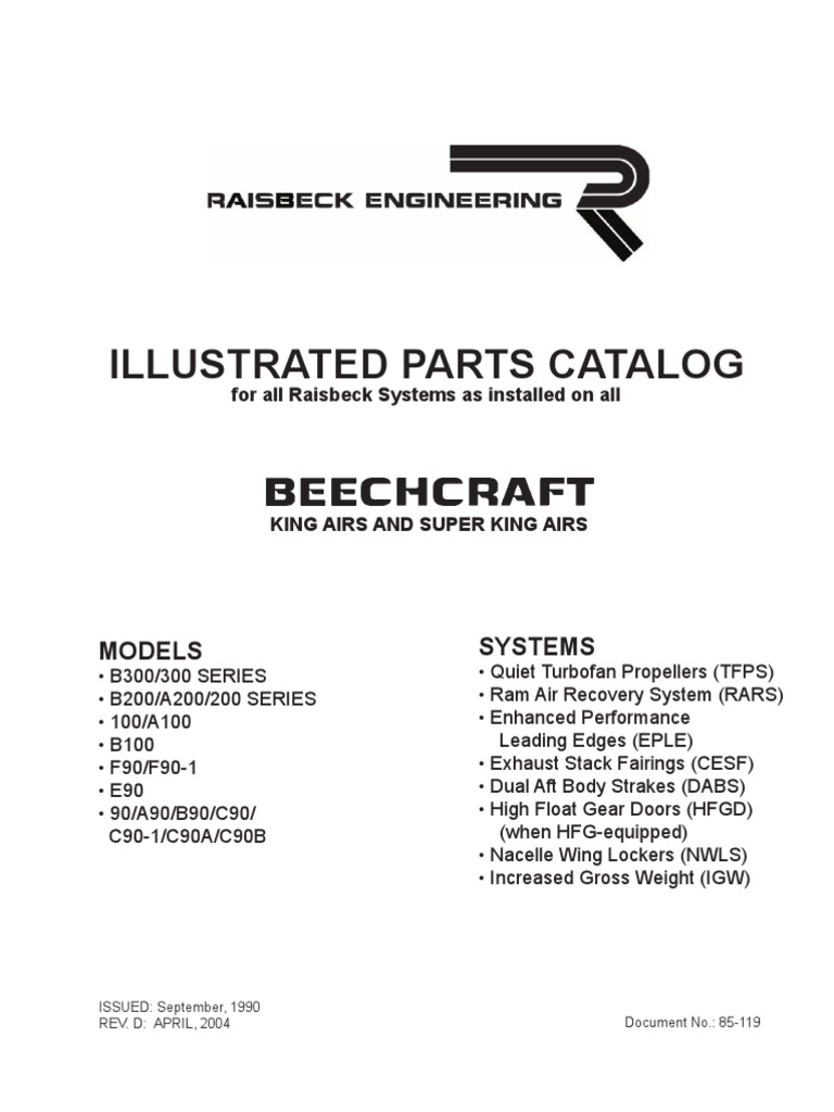 Raisbeck King Air Parts Manual 85-119-D - O | PDF | Aviation | Aircraft  Manufacturers Of The United States