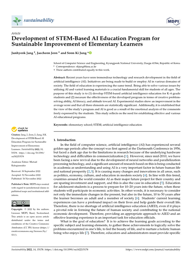 STEM AI Education Program for Kids | PDF | Artificial Intelligence ...