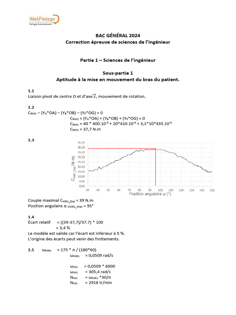 Correction Bac SI 2024 : Épreuve et Analyse | PDF | Mouvement (Physique ...
