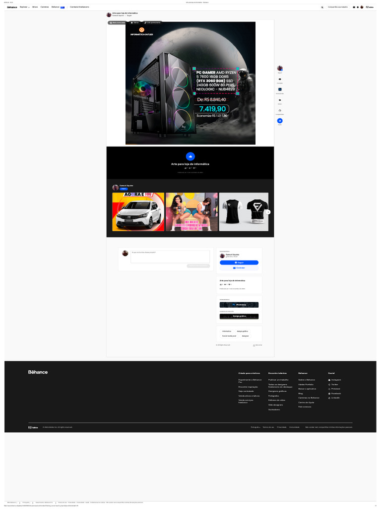 Arte para loja de informática __ Behance | PDF | Informática | Ciberespaço