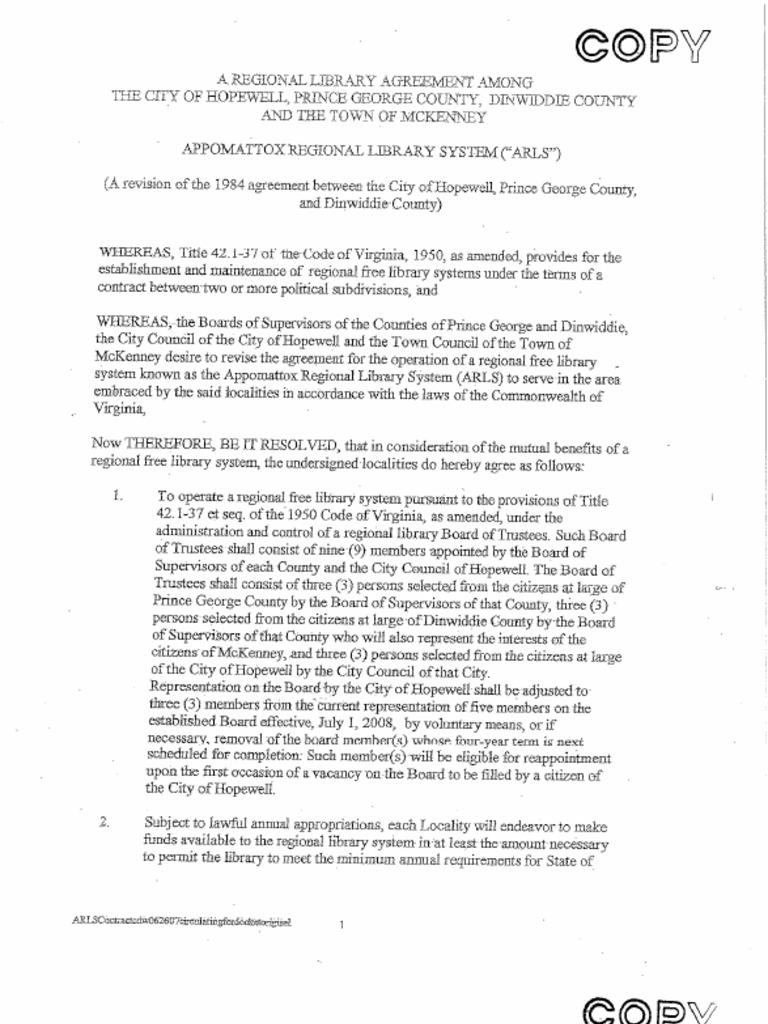 2007 Regional Library Contract | PDF