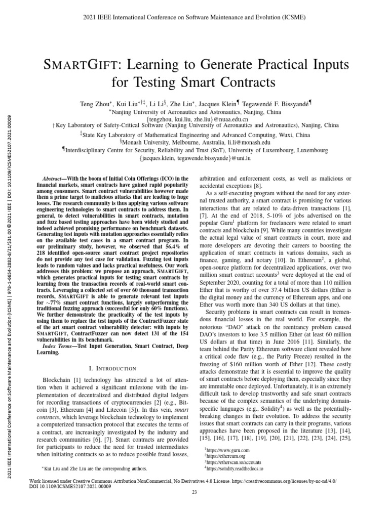 SmartGift Learning To Generate Practical Inputs For Testing Smart ...