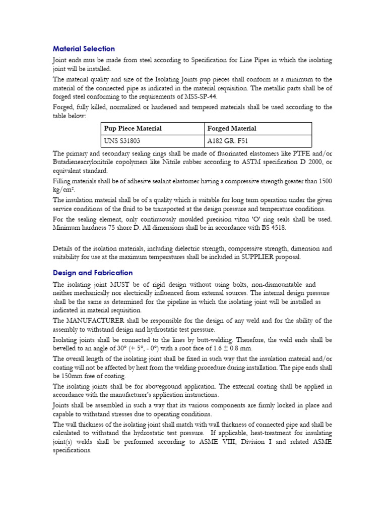 Material Selection For Dss External Field Coating Pdf Pipe Fluid