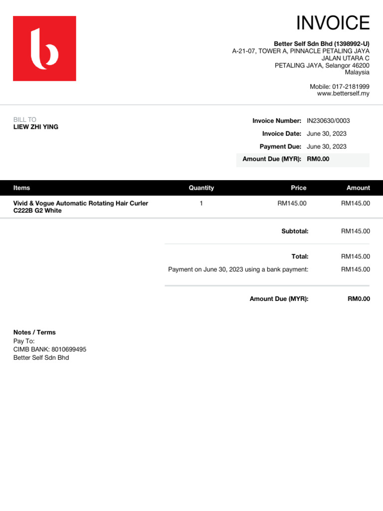 Invoice IN230630 0003 2023-06-30 | PDF
