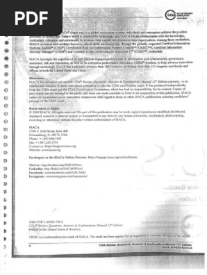 CISA questions, answers manual11th 英語版 Amazon.com: CISA Review Questions, Answers & Explanations