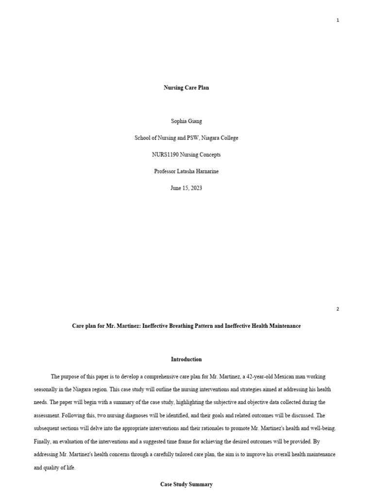 Nursing Care Plan (Fixed) PDF Smoking Cessation Hypertension