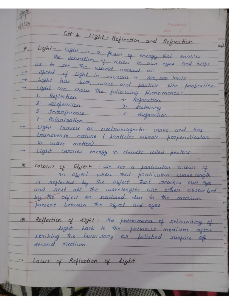 Physics Ch 1 Reflection Pdf