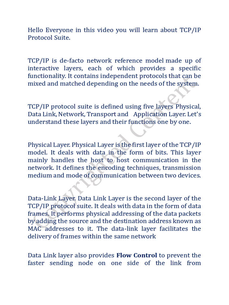 4 Understanding TCP IP Protocol Suite Script | PDF | Computer Network ...