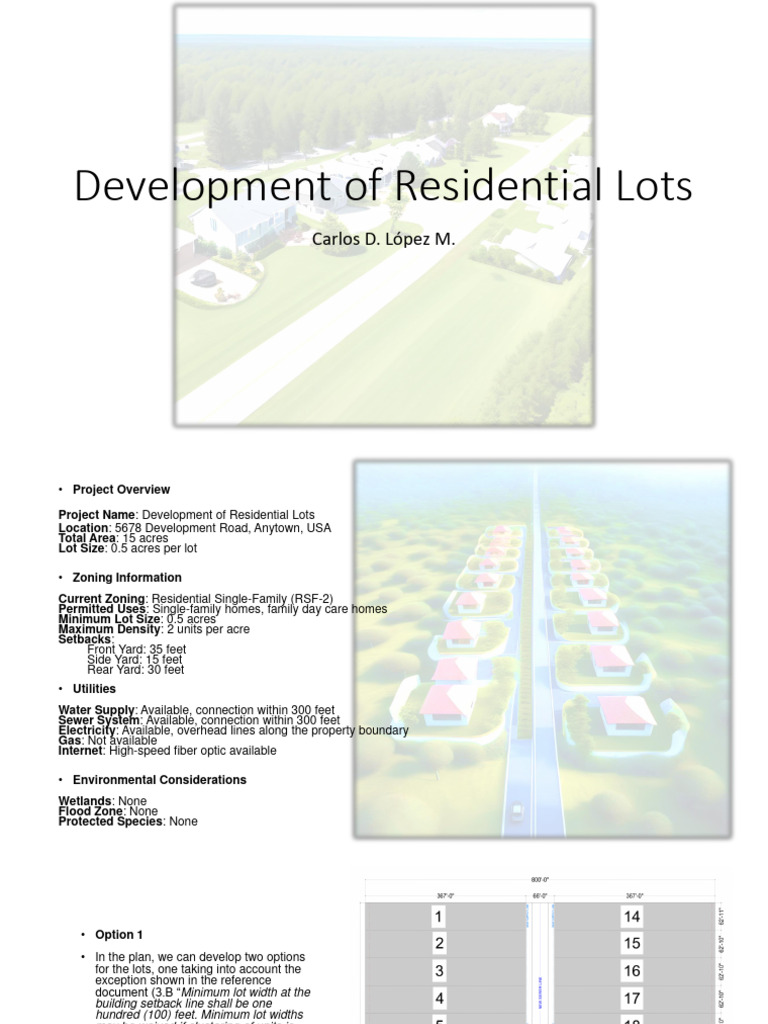 Residential Lot Development Project Overview | PDF | Zoning | Public ...